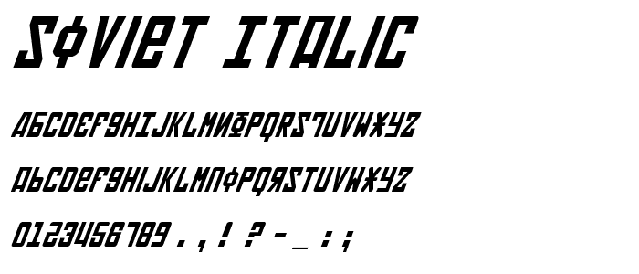 Soviet Italic font